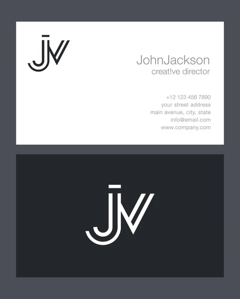 J & v Buchstaben Logo — Stockvektor