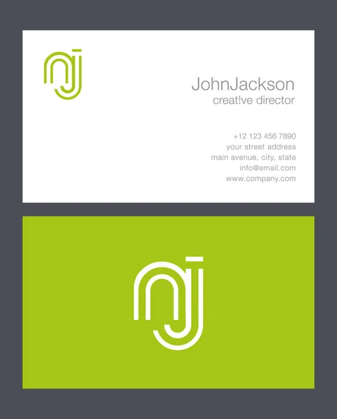 N & J brief Logo — Stockvector