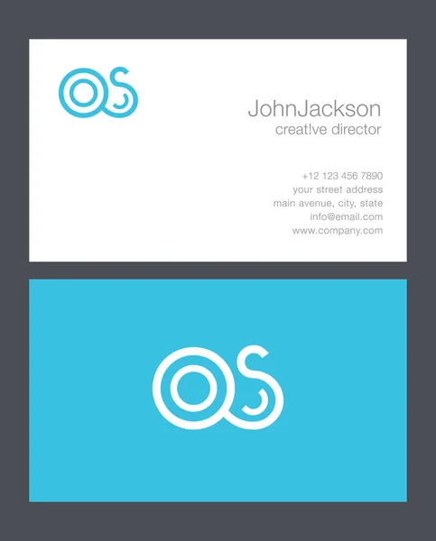 O & S brief Logo — Stockvector