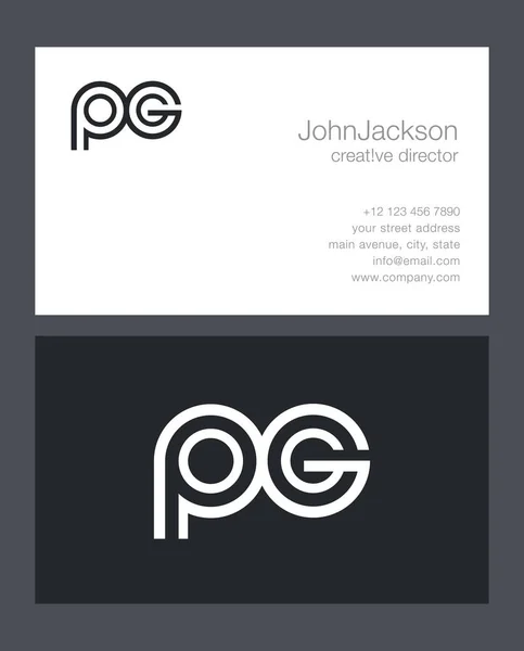 Logo lettre P & G — Image vectorielle