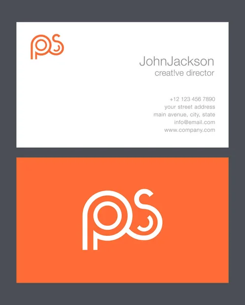 P & s Letter Logo — Stockvektor