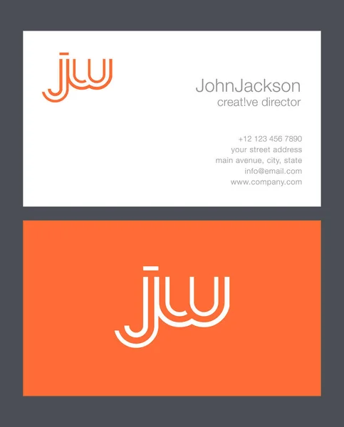 J & w Buchstaben Logo — Stockvektor