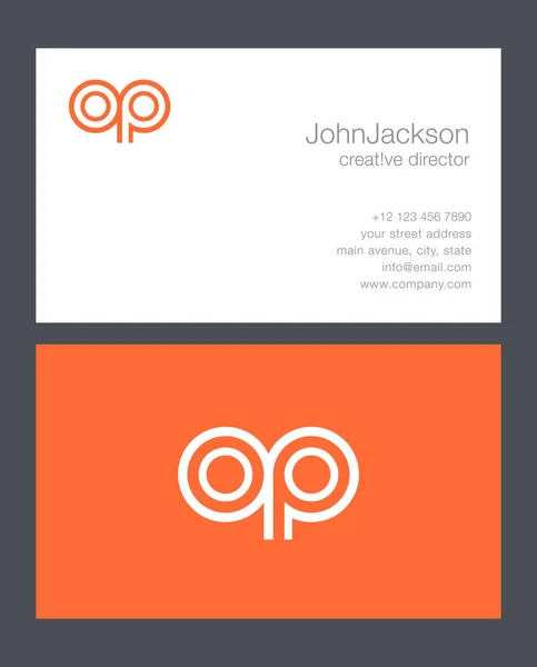 O & P brief Logo — Stockvector