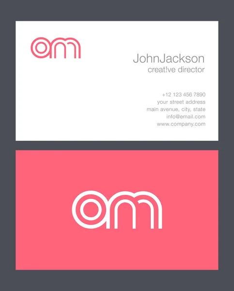 O & M brev logotyp — Stock vektor