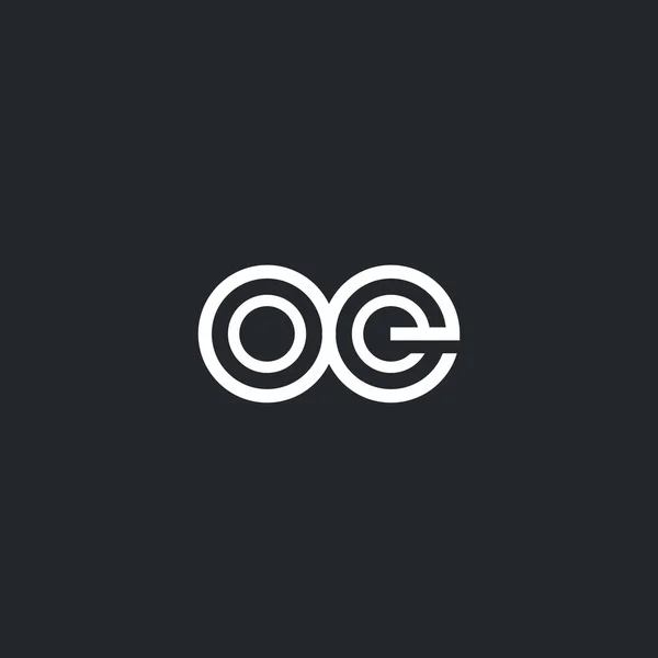 O & E Letter Logo — 스톡 벡터