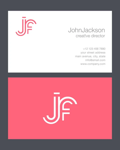 Logotipo J & F Letters — Vector de stock