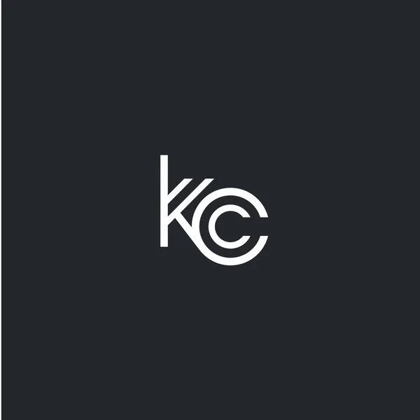 K & C betű logó — Stock Vector