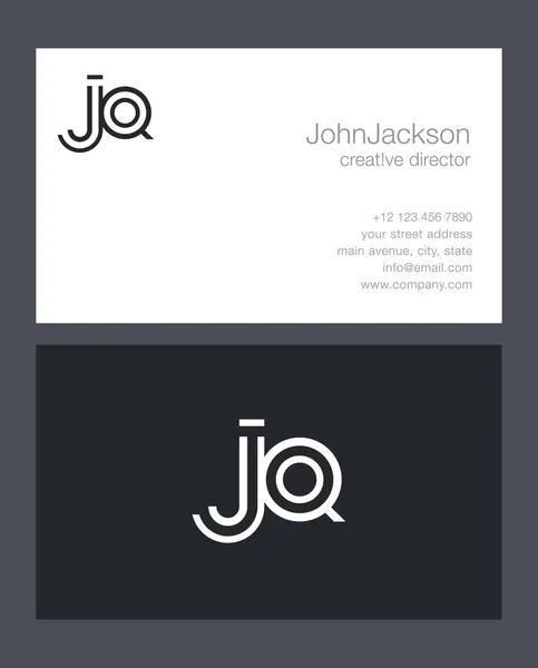 J & q Buchstaben Logo — Stockvektor