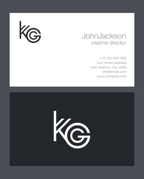 K & G Letter Logo — Stock Vector