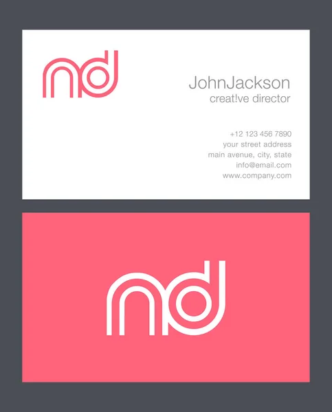 N & D brief Logo — Stockvector