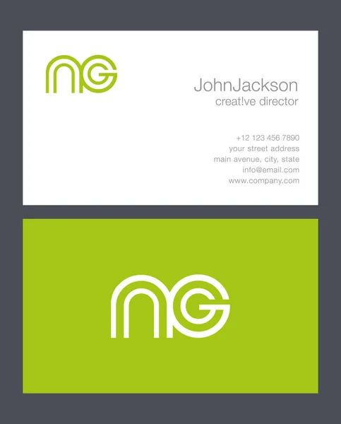 N & G brief Logo — Stockvector