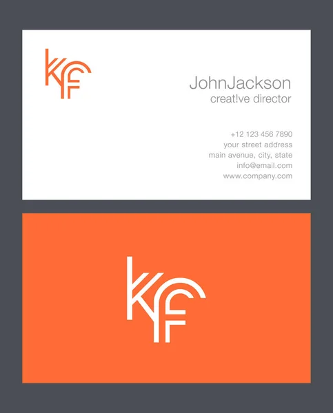 K & F brief Logo — Stockvector