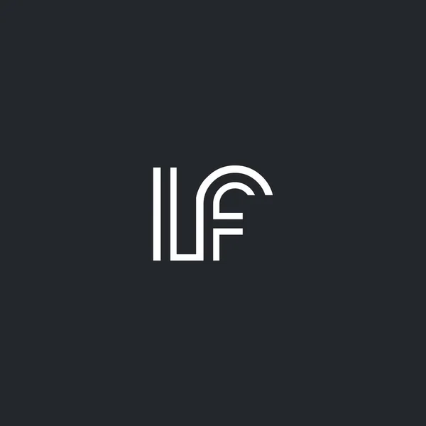 L & F 문자 로고 아이콘 — 스톡 벡터