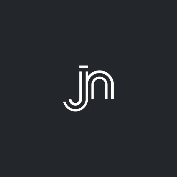 J 및 N 문자 로고 — 스톡 벡터