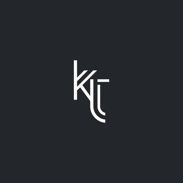 Logotipo de letra K & T — Vector de stock