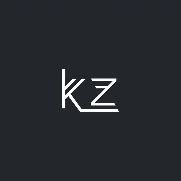 Logo lettera K & Z — Vettoriale Stock