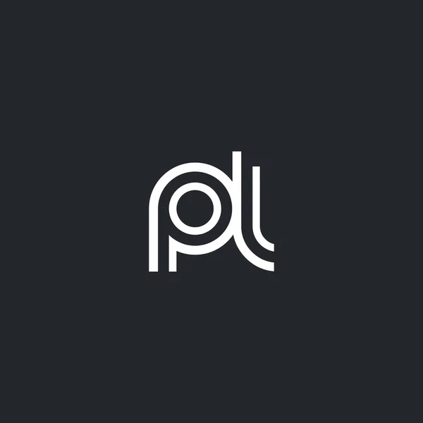 Logotipo de la letra P & L — Vector de stock