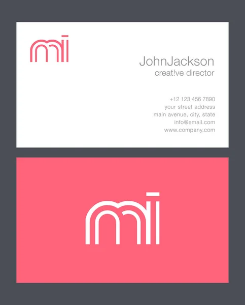 M & Ik brief Logo — Stockvector