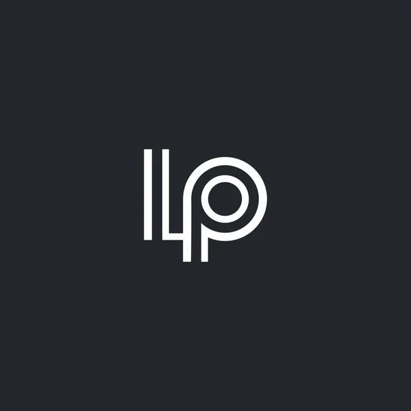 L & P Letter Logo Icon — Stock Vector