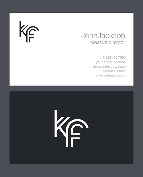 Logotipo de letra K & F — Vector de stock