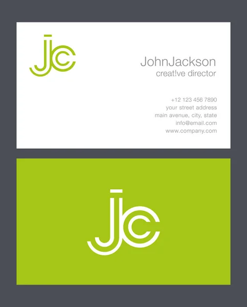J & c Buchstaben Logo — Stockvektor
