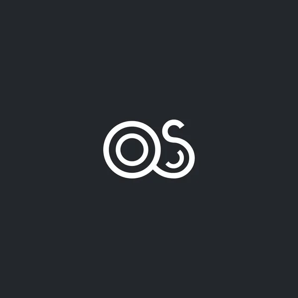 O & s Letter Logo — Stockvektor