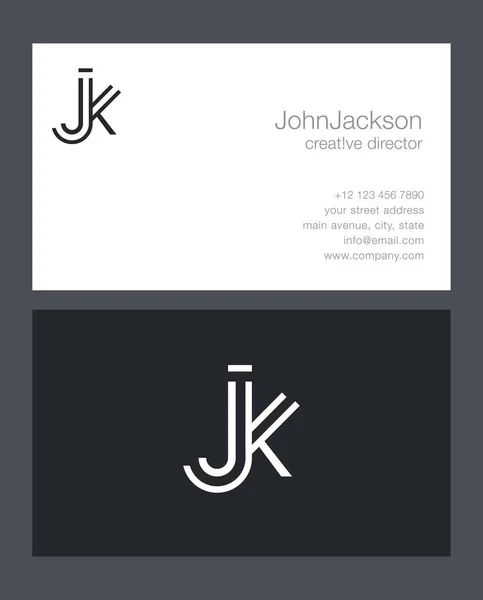 J & K Letters Logo — Stock Vector