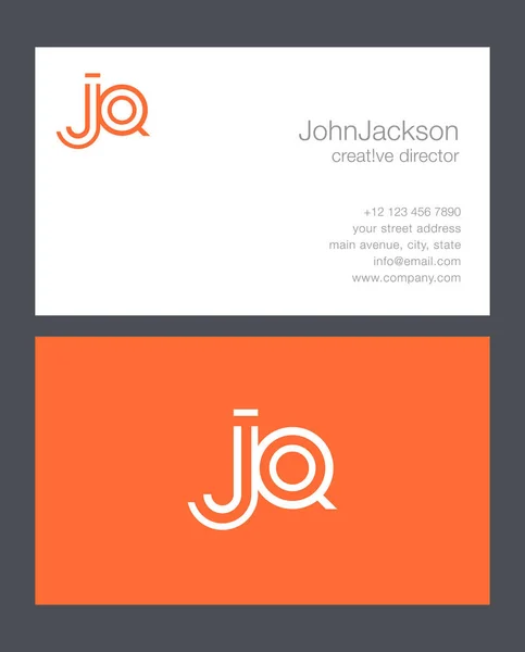 Logotipo de J & Q Letters — Vector de stock