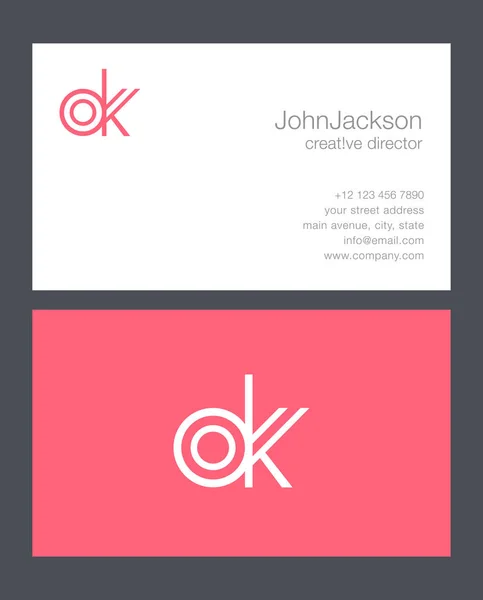 O & K brief Logo — Stockvector