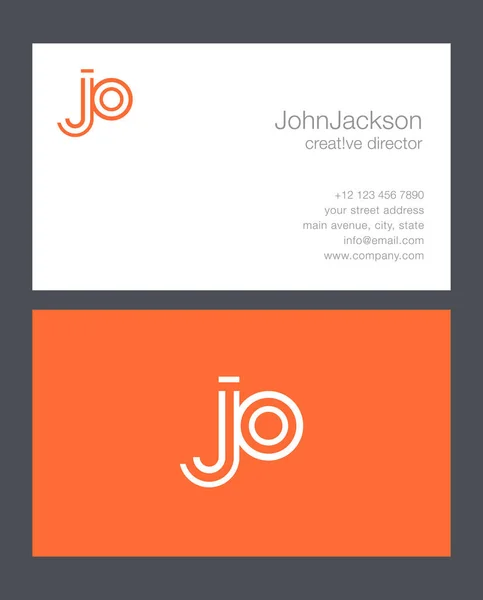 Логотип літер J & O — стоковий вектор