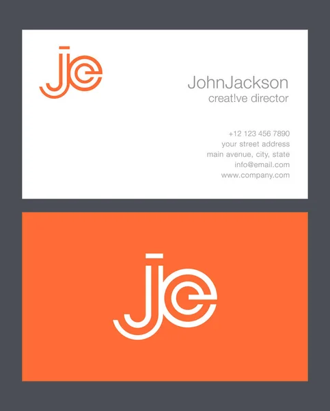 J & e Buchstaben Logo — Stockvektor