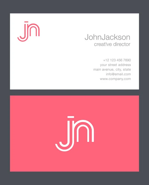 J & N Letters Logo — Stockvector