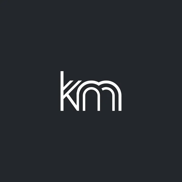 Буква K & M — стоковый вектор