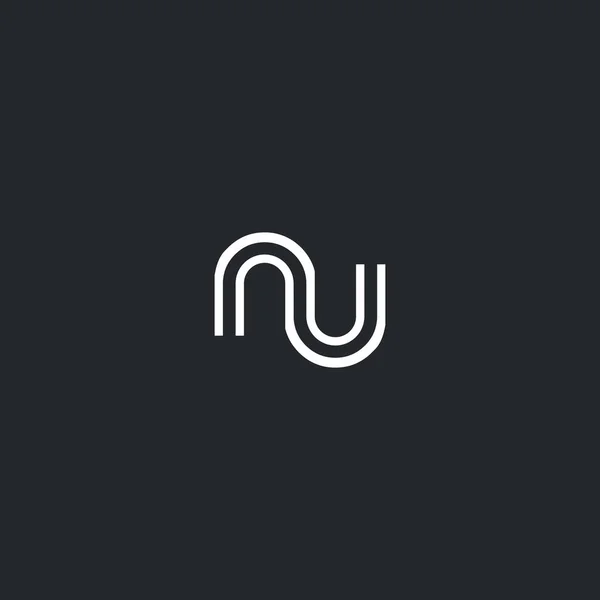 Піктограма логотипу N & U літери — стоковий вектор