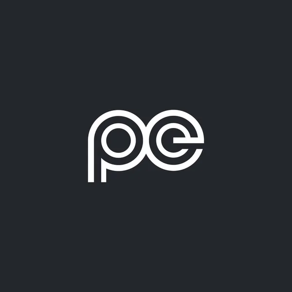 Logotipo de la letra P & E — Archivo Imágenes Vectoriales