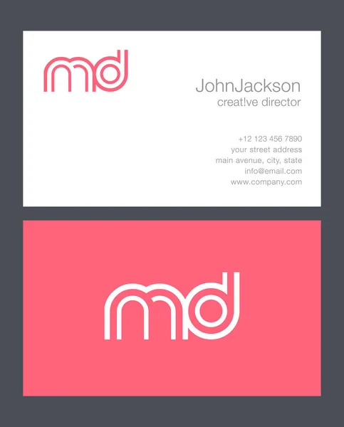 M & D brief Logo — Stockvector