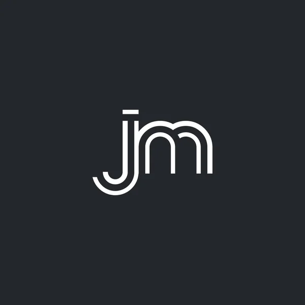 J & m Buchstaben Logo — Stockvektor