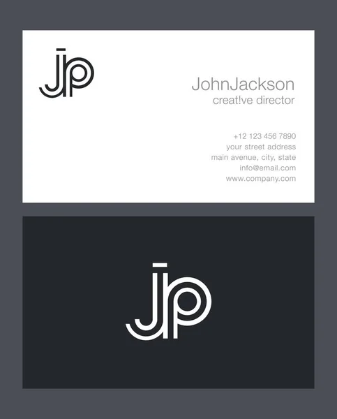 J & p Buchstaben Logo — Stockvektor