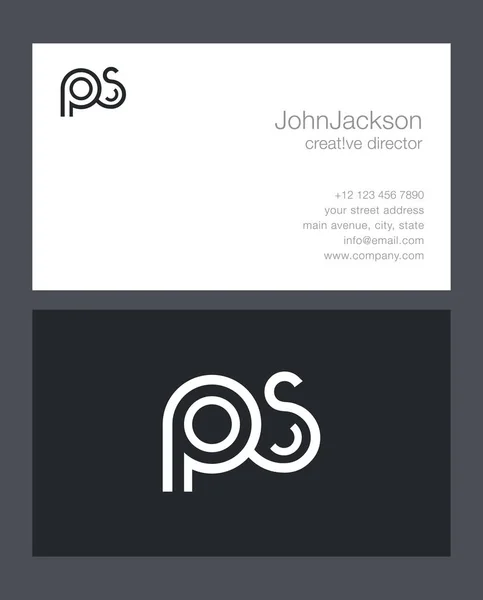 P & s Letter Logo — Stockvektor