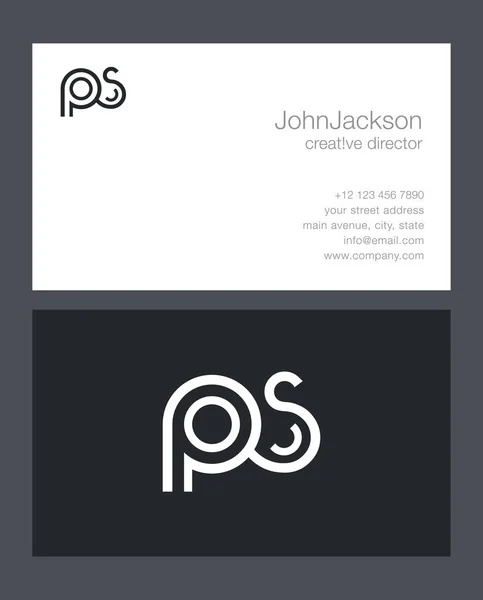 P & S logotipo da carta — Vetor de Stock