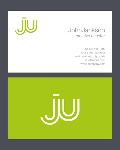 J & U Letters Logo — Stock Vector