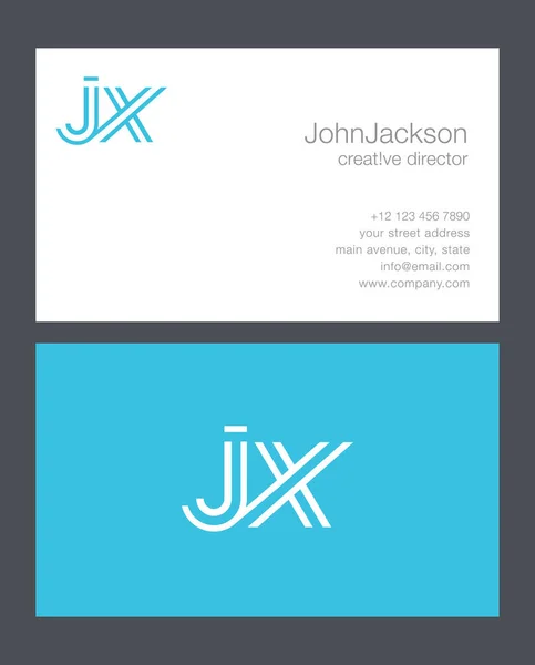 J & X Letters Logo — Stock Vector