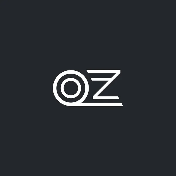 O & Z Letter Logo — Διανυσματικό Αρχείο