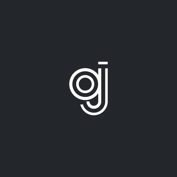 O & J Letter Logo — Stockvektor