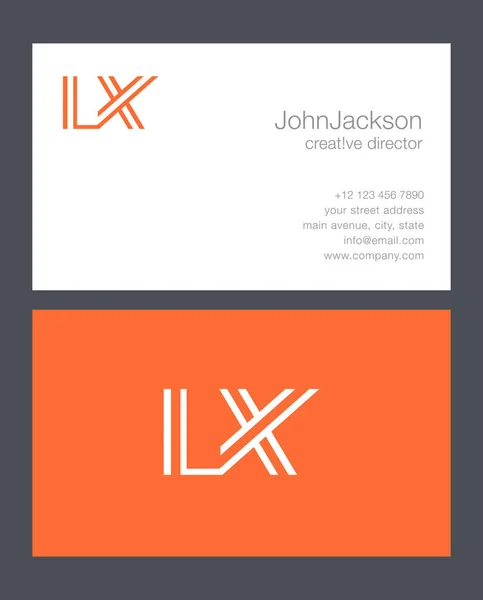 L & x Buchstabe Logo — Stockvektor