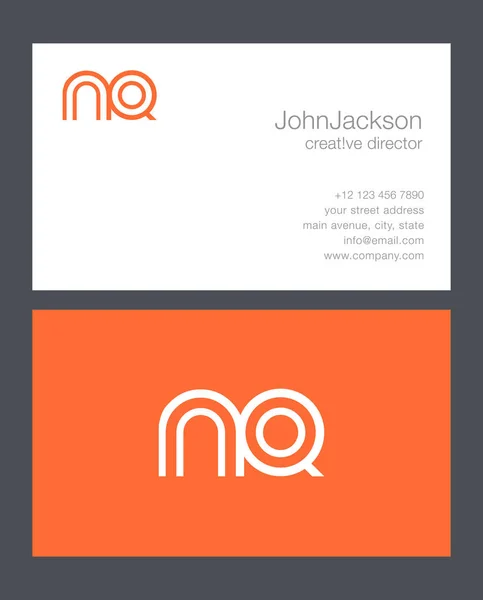 N & Logo van de Letter Q — Stockvector
