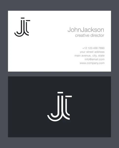 J & t Buchstaben Logo — Stockvektor