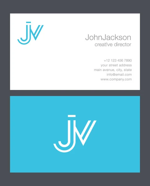 J & v Buchstaben Logo — Stockvektor