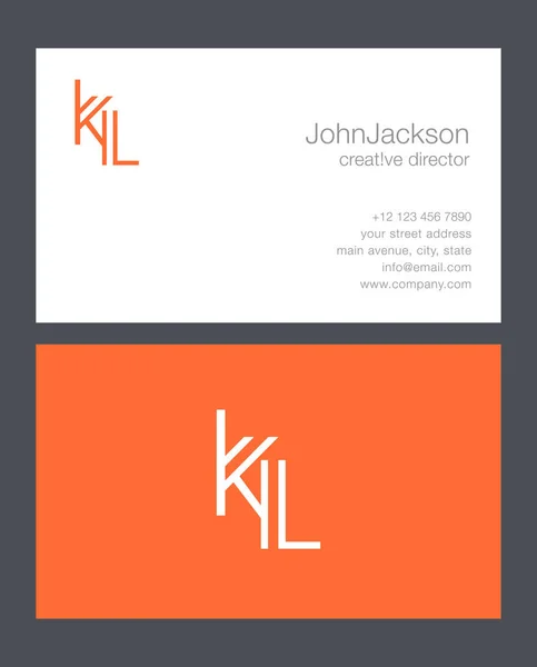 K & L Letter Logo — Stock Vector