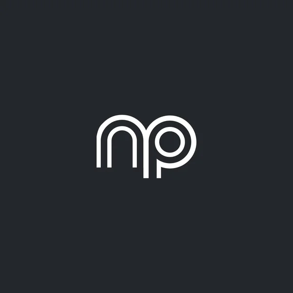 Icona con logo lettera N & P — Vettoriale Stock
